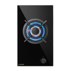 Klarstein Gaskochfeld Einbau Gasherd - Messing-Brenner - Erdgas/Propangas - Glaskeramik - Automatische Abschaltung - Topfträger Aus Gusseisen - 30 Cm - 1-flammig - Weiß Einbau Gas Kochfeld Gasherd 1 Kochfeld Herdplatte Kochplatte Einbaukochfeld