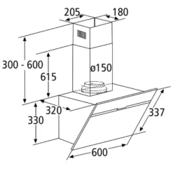 PKM Dunstabzugshaube Kopffreihaube Wandhaube Wandesse S23-60 ABPX Schwarz 60 Cm -Angebote Herd Liebe Store 33053b6b8ed37ab77aaddeb0cca76d85