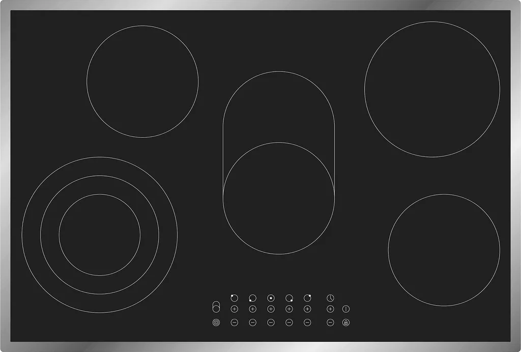 PKM Glaskeramik-Kochfeld Ceranfeld Mit Edelstahlrahmen EB-C5-3KBTC Touch Control 77cm 4 PKM Glaskeramik-Kochfeld Ceranfeld Mit Edelstahlrahmen EB-C5-3KBTC Touch Control 77cm - Image 2
