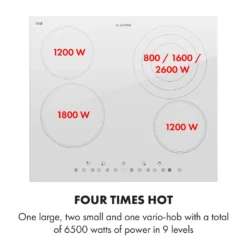 Klarstein Virtuosa 4 Glaskeramik-Kochfeld , Autark , 59 Cm , 4 Zonen: 6500 Watt , Zweifach-Zone , 4 Kochzonen , 9 Stufen , Timer , Rahmenlos , Timer , Kindersicherung , Weiß 11 Klarstein Virtuosa 4 Glaskeramik-Kochfeld , Autark , 59 Cm , 4 Zonen: 6500 Watt , Zweifach-Zone , 4 Kochzonen , 9 Stufen , Timer , Rahmenlos , Timer , Kindersicherung , Weiß -Angebote Herd Liebe Store 344f3e66cf91f49908c3a92cc458b8e9