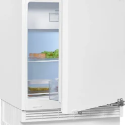 Exquisit Unterbaukühlschrank UKS130-4-FE-010F | Festtürmontage | 121 L Nutzinhalt | Weiß