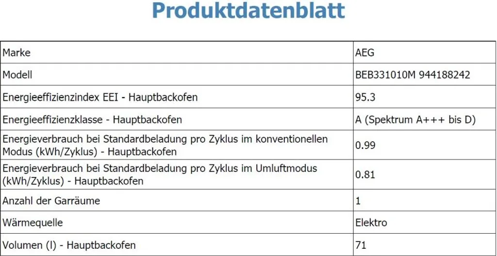 AEG - BEB331010M - Einbau-Backofen - Edelstahl 6 AEG - BEB331010M - Einbau-Backofen - Edelstahl - Image 4