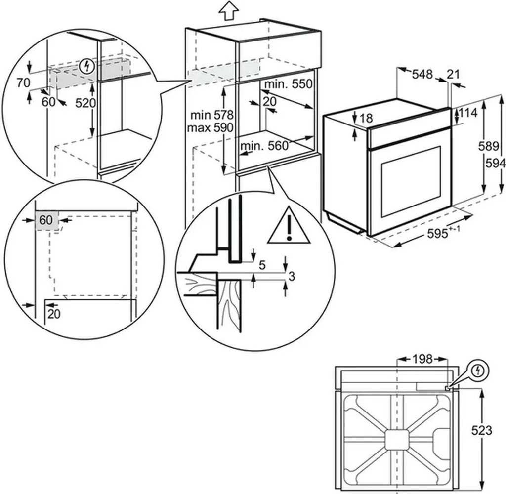 AEG - Kombi3025P (EPS33102ZM + HE604062XB) - Einbau-Herdset + Wok 28 Cm 6 AEG - Kombi3025P (EPS33102ZM + HE604062XB) - Einbau-Herdset + Wok 28 Cm – Bild 4