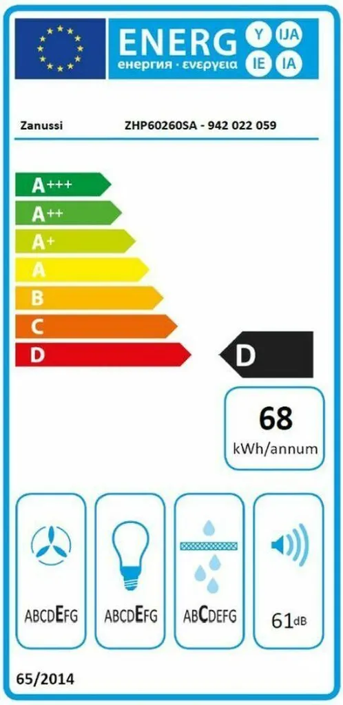 Zanussi - ZHP60260SA - Flachschirm-Dunstabzugshaube - 60 Cm 5 Zanussi - ZHP60260SA - Flachschirm-Dunstabzugshaube - 60 Cm - Image 3