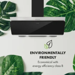 Klarstein Alessia Dunstabzugshaube , 90 Cm , EEK B , 350 M³/h , Push Control , LED-Beleuchtung , Abluft Oder Umluft , Kopffreihaube , Wandhaube , Edelstahl-Glas-Mix , Schwarz -Angebote Herd Liebe Store 3729ae6b5b47b13609485c4b12fd0d47