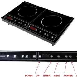 Topmatic DIP.4200.2 Doppel-Induktionskochfeld Induktion Kochplatten Herd 2000W+1400W Schwarz Reise Camping Kocher Herdplatte Kochfeld -Angebote Herd Liebe Store 3735e3d924958efbf0182a752da86d39