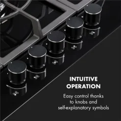Klarstein Gasherd Einbau-Gaskochfeld - Sabaf-Brenner - Gaskochfeld Für Propan/Erdgas - Gasherd Kochfeld Einbau Gasherd - Glaskeramik - 5-Flammig - Schwarz Einbau Gas Kochfeld Gasherd 5 Platten Kochfelder Herdplatte Kochplatte Einbaukochfeld -Angebote Herd Liebe Store 3873e319bbb665f997793e2c16b78d75