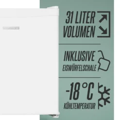 Mini Gefrierschrank 31L Klein Kompakt Leise:40db Gefrierbox Wechselbarer Türanschlag Mini Tiefkühltruhe Bis Zu -18°C,Tiefkühlschrank,perfekt Geeignet Für Büro Camping Garten Outdoor (Weiß) -Angebote Herd Liebe Store 3896f3dde8604c089f5e7dcda91f1317