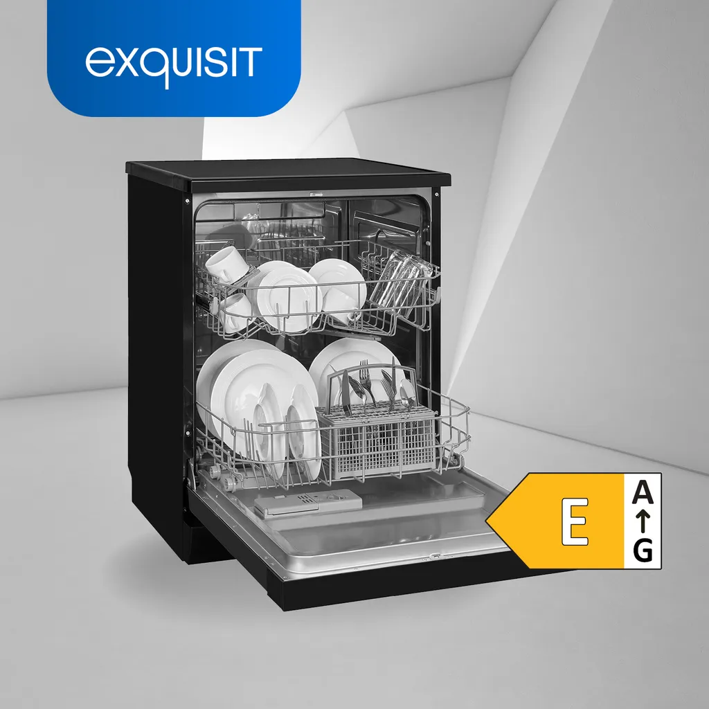 Exquisit Geschirrspüler GSP6012-030E Schwarz | 12 Maßgedecke | Startzeitvorwahl 4 Exquisit Geschirrspüler GSP6012-030E Schwarz | 12 Maßgedecke | Startzeitvorwahl - Image 2