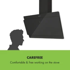 Klarstein Aurica 90 Dunstabzugshaube - Wandabzugshaube, Abzugshaube Zum Wandanbau, 90 Cm, 165 W, 620 M³/h Abluftleistung, 3 Leistungsstufen, Zuschaltbares Licht, Inkl. Montagematerial, Schwarz [Energieklasse B] -Angebote Herd Liebe Store 3aef207fb550551c32c8303e44323238