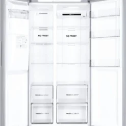 Haier SBS 90 Serie 3 HSOGPIF9183, Freistehend, Amerikanische Tür, Silber, LED, Berührung, An Tür -Angebote Herd Liebe Store 3c474ec833ab722486285510a9a312d7