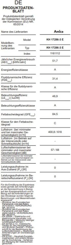 Amica KH 17286-3 E Wandhauben - Edelstahl 6 Amica KH 17286-3 E Wandhauben - Edelstahl – Bild 4