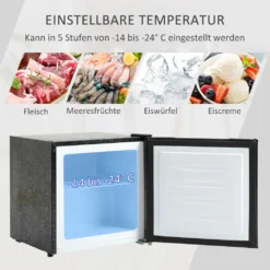 HOMCOM Mini-Gefrierschrank 35 L Gefrierbox Elektrisch Freistehend Mini Gefriertruhe Minikühlschrank -14--24℃ 5-stufige Temperaturregelung -Angebote Herd Liebe Store 41bb314a6e59e73ea592102c3589eb2b