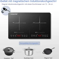 AMZCHEF Induktionskochfeld 2 Platten - 3500W - Induktionskochplatte Mit Sensor-Touch-Steuerung,Timer,3-Stunden-Timer,10 Temperaturstufen 12 AMZCHEF Induktionskochfeld 2 Platten - 3500W - Induktionskochplatte Mit Sensor-Touch-Steuerung,Timer,3-Stunden-Timer,10 Temperaturstufen -Angebote Herd Liebe Store 432856d8cfc99b6e19cffd5f86013d12