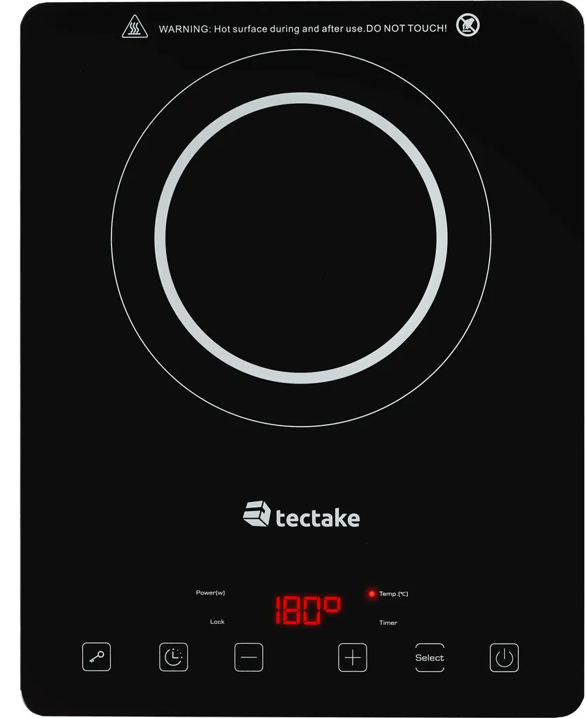 Tectake Induktionskochplatte Einfach 2000W - Schwarz 7 Tectake Induktionskochplatte Einfach 2000W - Schwarz - Image 5