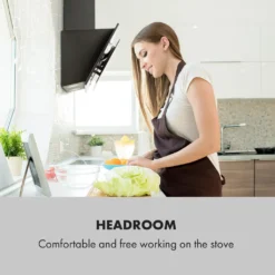 Klarstein Alessia Dunstabzugshaube , 90 Cm , EEK B , 350 M³/h , Push Control , LED-Beleuchtung , Abluft Oder Umluft , Kopffreihaube , Wandhaube , Edelstahl-Glas-Mix , Schwarz -Angebote Herd Liebe Store 449e6af96f39bf480061974616b82956