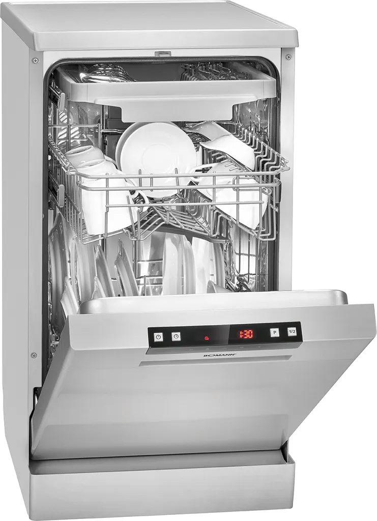 Bomann Geschirrspüler GSP 7409 Inox-look, Stand / Unterbaufähig, 45 Cm, Ausführung, LED Display, 10 Maßgedecke, 6 Programme 6 Bomann Geschirrspüler GSP 7409 Inox-look, Stand / Unterbaufähig, 45 Cm, Ausführung, LED Display, 10 Maßgedecke, 6 Programme - Image 4