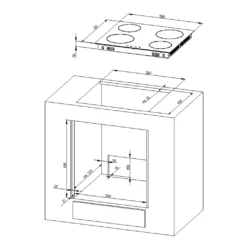 PKM Einbauherdset Backofen Glaskeramik Kochfeld Herdset BIC3 I-GK-IX-2 V2 - 59 L -Angebote Herd Liebe Store 46f083ce4b95727862844cc2b4dca709