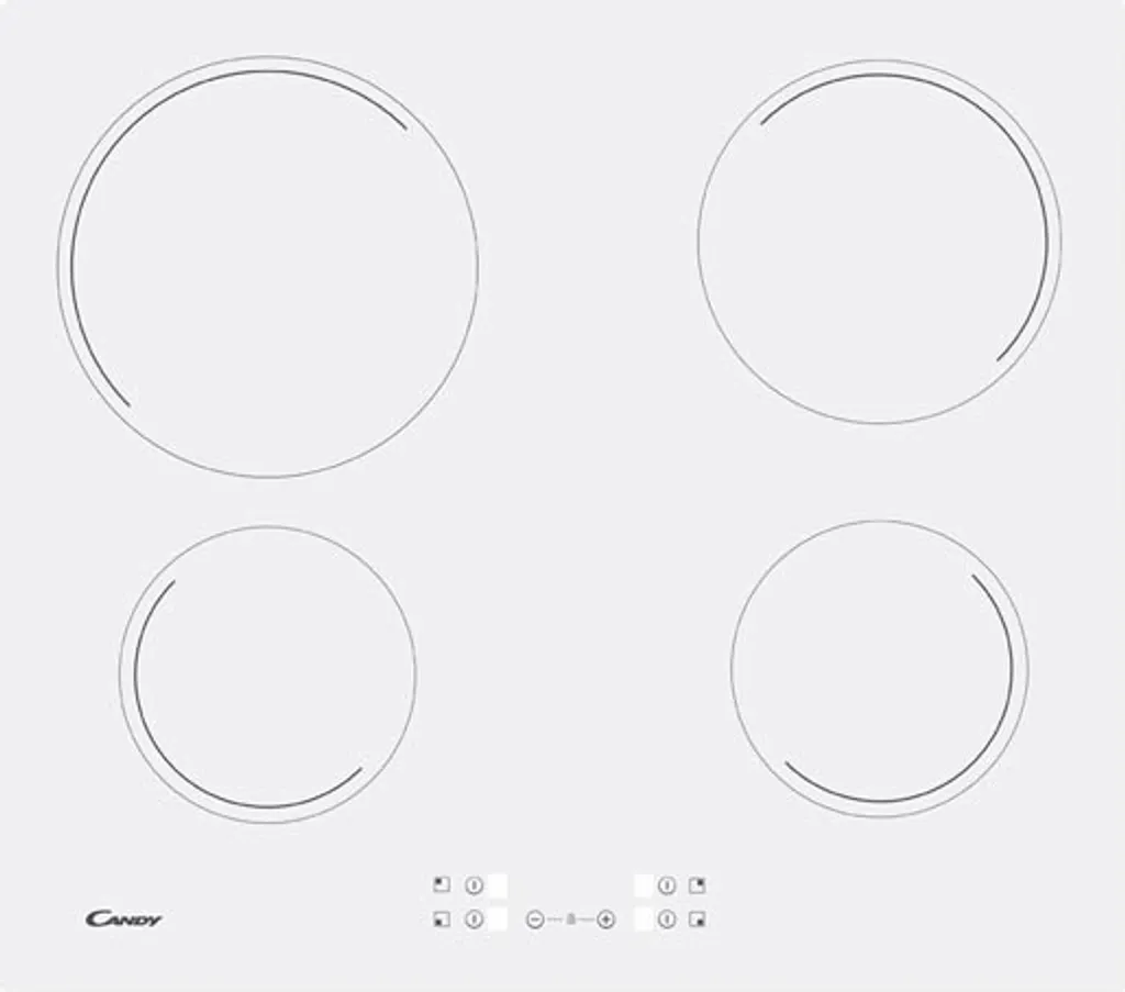 Candy, 60 Cm HiLight-Kochfeld, Weiß, Rahmenlos, Rahmenlos CH64CCW 3 Candy, 60 Cm HiLight-Kochfeld, Weiß, Rahmenlos, Rahmenlos CH64CCW