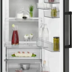 AEG RKB738E5MB Freistehender Kühlschrank / 1860 Mm / / 380 L / CustomFlex - Flexibles Türablagesystem / Null-Grad-Schublade / Farbe: Black Stainless Steel, Seiten Dunklegrau -Angebote Herd Liebe Store 47ebc4a1a6b116aeca5022ecaaf2d19d
