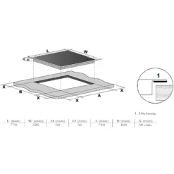 WOLKENSTEIN Induktionskochfeld Edelstahlrahmen Einbaukochfeld IF77-1.2FZBWSG-2W -Angebote Herd Liebe Store 486f55101e810d9d6d2ffd42696d5a41