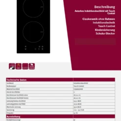 PKM Induktionskochfeld Einbaukochfeld Doppelkochfeld Kochplatte Autark IF2X -Angebote Herd Liebe Store 4e79e703cb00d6d23cb44f95a6c96c31