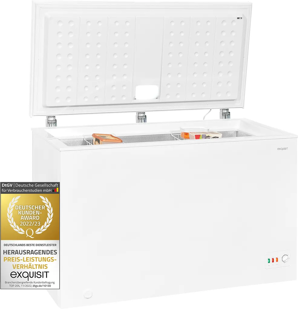 Exquisit Gefriertruhe GT320-030D Weiss | 300 L Nutzinhalt | Weiß 3 Exquisit Gefriertruhe GT320-030D Weiss | 300 L Nutzinhalt | Weiß
