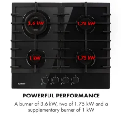 Klarstein Ignito 4 Zonen Gaskochfeld - 4-flammig Aus Glaskeramik, New Edition, Autark, 60cm, Sabaf-Brenner, Erdgas/Propangas, Sicher Mit Abschaltautomatik, Topfträger Aus Gusseisen, Einbau, Schwarz -Angebote Herd Liebe Store 4fb43e81d0bb4bb75aa6f80b5986a7ae