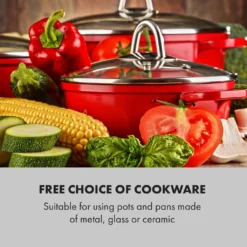 Klarstein Cookbuddy Doppelkochfeld, 2400W, Infrarot, Glaskeramik, Mobile Kochplatte, 2 X 18 Cm (Ø) Kochzone, 5 Temperaturstufen, Überhitzungsschutz, Elektrisch, Camping-Kochfeld, Edelstahl, Schwarz -Angebote Herd Liebe Store 51da7deef9c04d6d16ff7a328d5a93a1