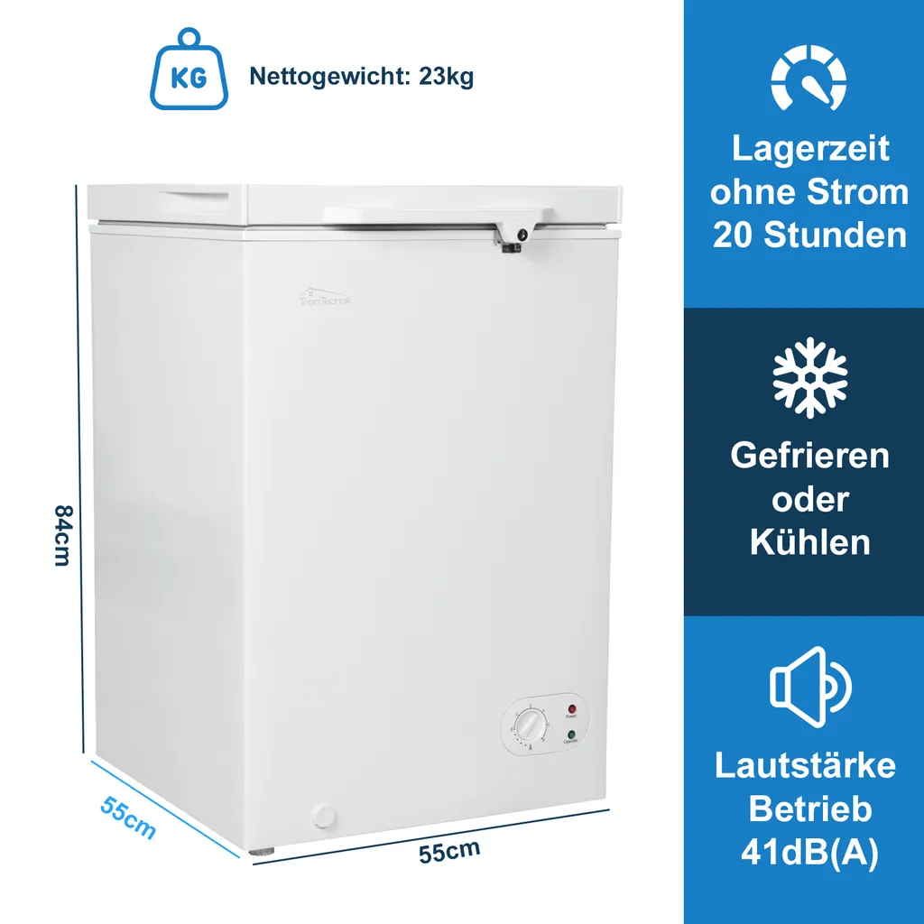 TroniTechnik Gefriertruhe Kühltruhe Kühlfach BORGAR 110L Abschließbar Mit Korb 15 TroniTechnik Gefriertruhe Kühltruhe Kühlfach BORGAR 110L Abschließbar Mit Korb - Image 13