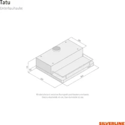 Silverline TTU 600 E / Tatu Unterbauhaube / 60 Cm Breite / 580 M3/h -Angebote Herd Liebe Store 54acf20a64ed55601c8b4145918311a6