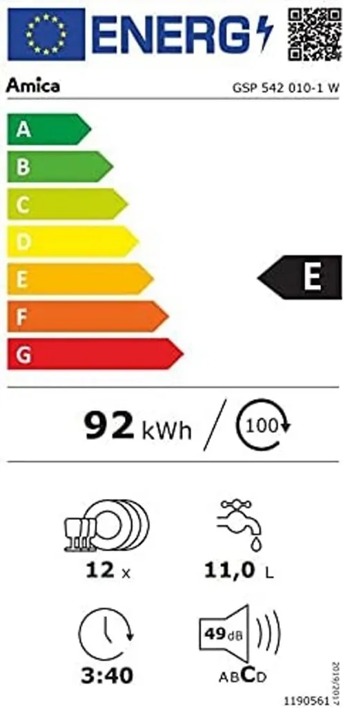 Amica - GSP 542 010 W - Stand-Geschirrspüler - Weiß - 60 Cm 4 Amica - GSP 542 010 W - Stand-Geschirrspüler - Weiß - 60 Cm - Image 2