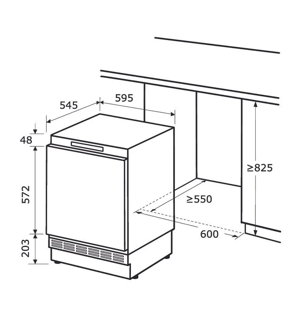 Exquisit Unterbaugefrierschrank UGS105-FE-010F | Einbaugerät | Schlepptürmontage | 97 L Nutzinhalt | Weiß 7 Exquisit Unterbaugefrierschrank UGS105-FE-010F | Einbaugerät | Schlepptürmontage | 97 L Nutzinhalt | Weiß - Image 5