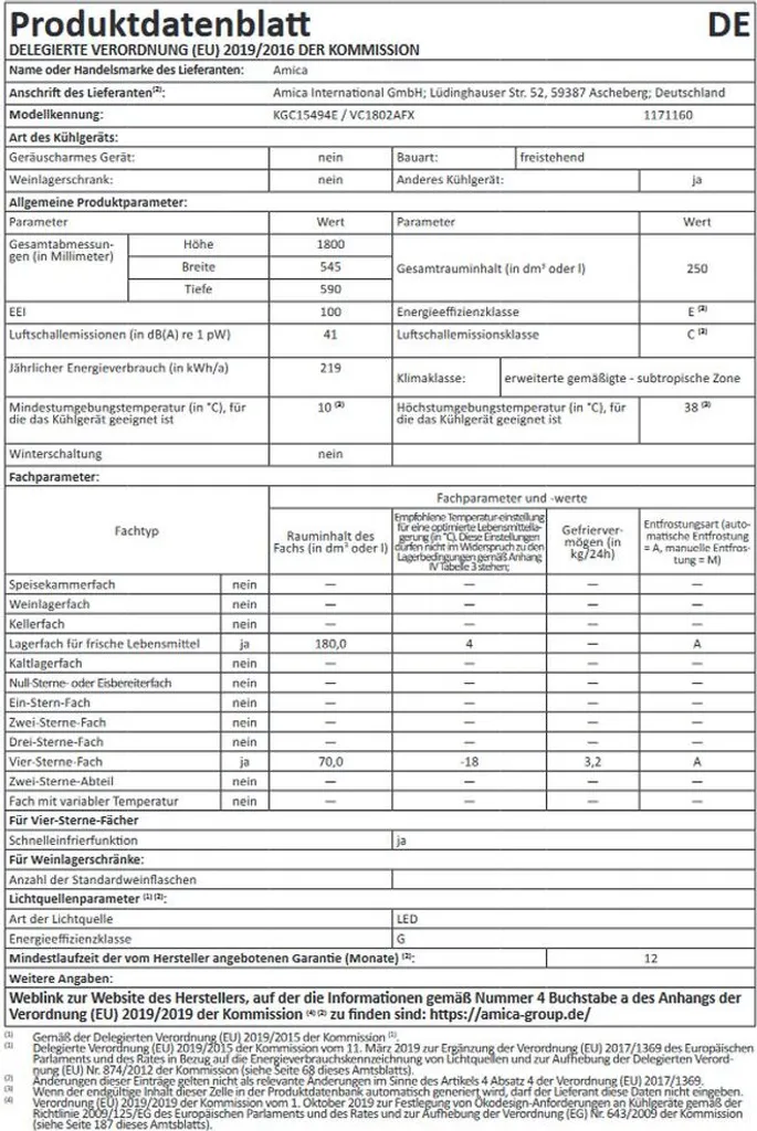 Amica Kühl-/Gefrierkombination KGC 15494 19 Amica Kühl-/Gefrierkombination KGC 15494 - Image 17