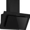 MS Dunstabzugshaube Schräghaube Wandhaube Kopf-frei Glas 60 Cm Schwarz LED
