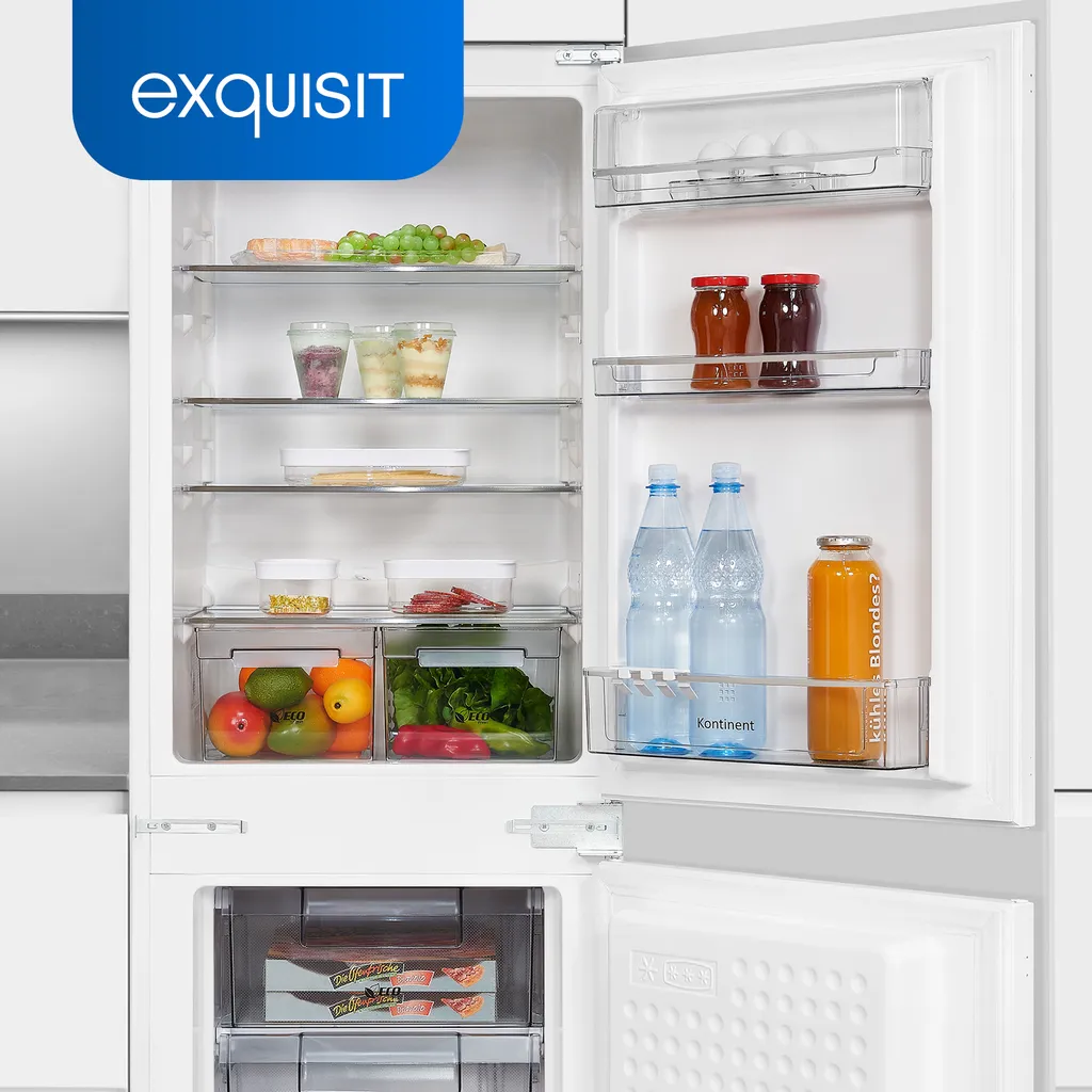 Exquisit Einbau-Kühl-Gefrierkombination EKGC225-40-110F Weiss | Einbaugerät | Schlepptürmontage | 173 L Nutzinhalt | Weiß 4 Exquisit Einbau-Kühl-Gefrierkombination EKGC225-40-110F Weiss | Einbaugerät | Schlepptürmontage | 173 L Nutzinhalt | Weiß - Image 2