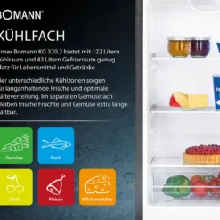 Bomann Kühl-/Gefrierkombination KG 320.2 Schwarz 175 Liter 15 Bomann Kühl-/Gefrierkombination KG 320.2 Schwarz 175 Liter -Angebote Herd Liebe Store 58d73bdf78d33450f64f18fb748ce805