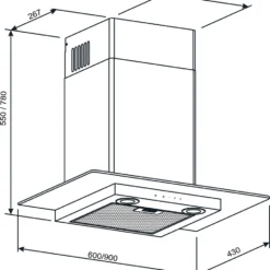 GCH T 466 90 BL Prime Dunstabzugshaube 90 Cm 1000m³/ H Wandhaube Schwarz EEK A TouchControl -Angebote Herd Liebe Store 5945d8f37c36f797e12cdb90048923be