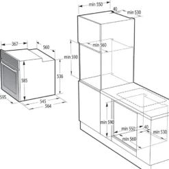 Gorenje BPS6737E14BG Einbau-Elektrobackofen, Schwarz, 77 L Volumen, 59,5 Cm Breite, Ober-/Unterhitze + Umluft, Selbstreinigungsfunktion, Display, Integrierte Uhr -Angebote Herd Liebe Store 5a737fe856b086967f0a36fd66a6855a