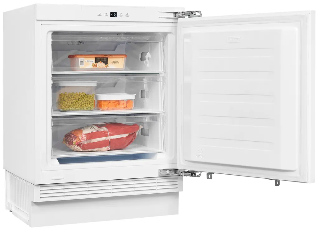 Exquisit Unterbaugefrierschrank UGS105-FE-010F | Einbaugerät | Schlepptürmontage | 97 L Nutzinhalt | Weiß 4 Exquisit Unterbaugefrierschrank UGS105-FE-010F | Einbaugerät | Schlepptürmontage | 97 L Nutzinhalt | Weiß - Image 2
