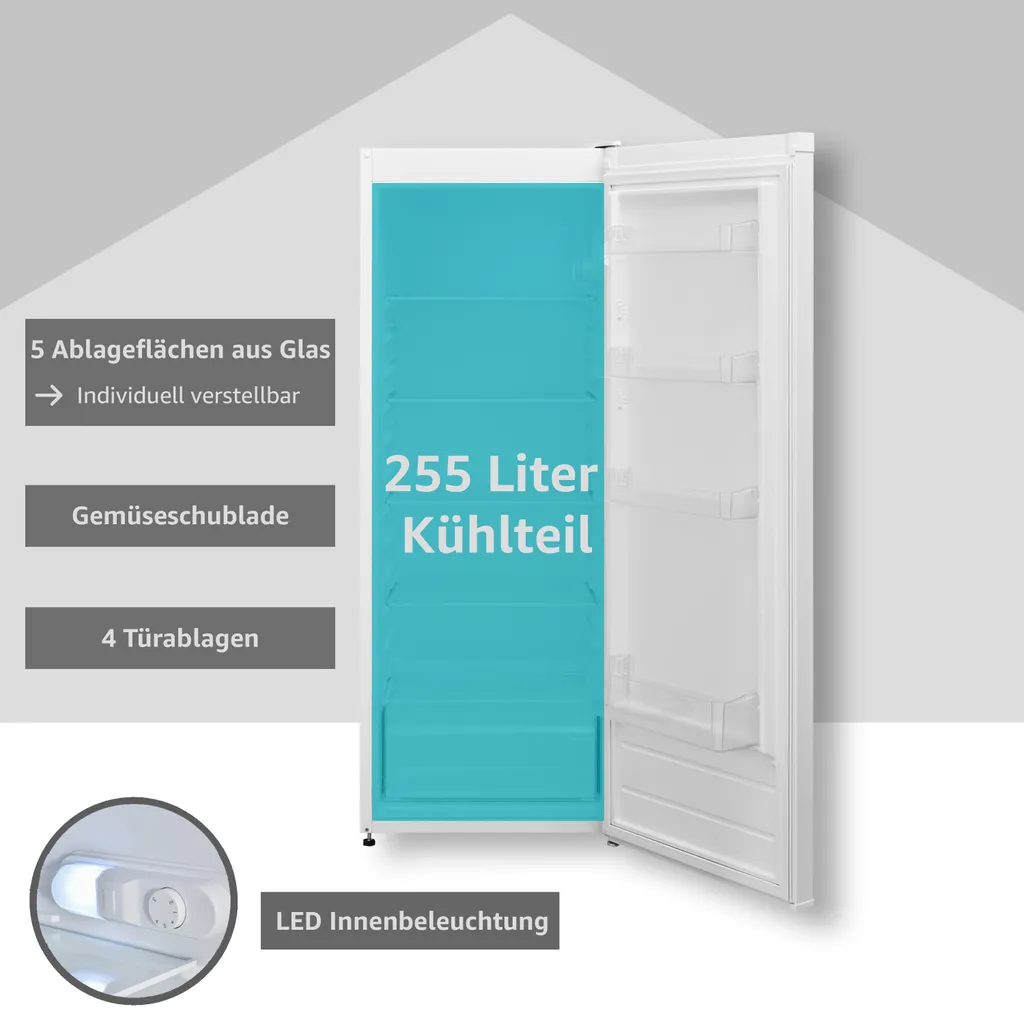 Telefunken KTFK265FS2 Kühlschrank Weiß / 144 Cm / 132 KWh/Jahr / 255 L Kühlteil 4 Telefunken KTFK265FS2 Kühlschrank Weiß / 144 Cm / 132 KWh/Jahr / 255 L Kühlteil - Image 2