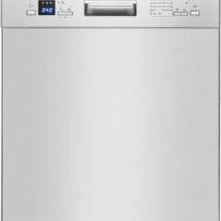 Bomann GSP 7412 IX Spülmaschine, Stand / Unterbau, 60 Cm Ausführung, 12 Maßgedecke, 7 Programme, LED- Display / Kontrollanzeigen, Reinigungstemperaturen 45°C - 65°C, Edelstahl