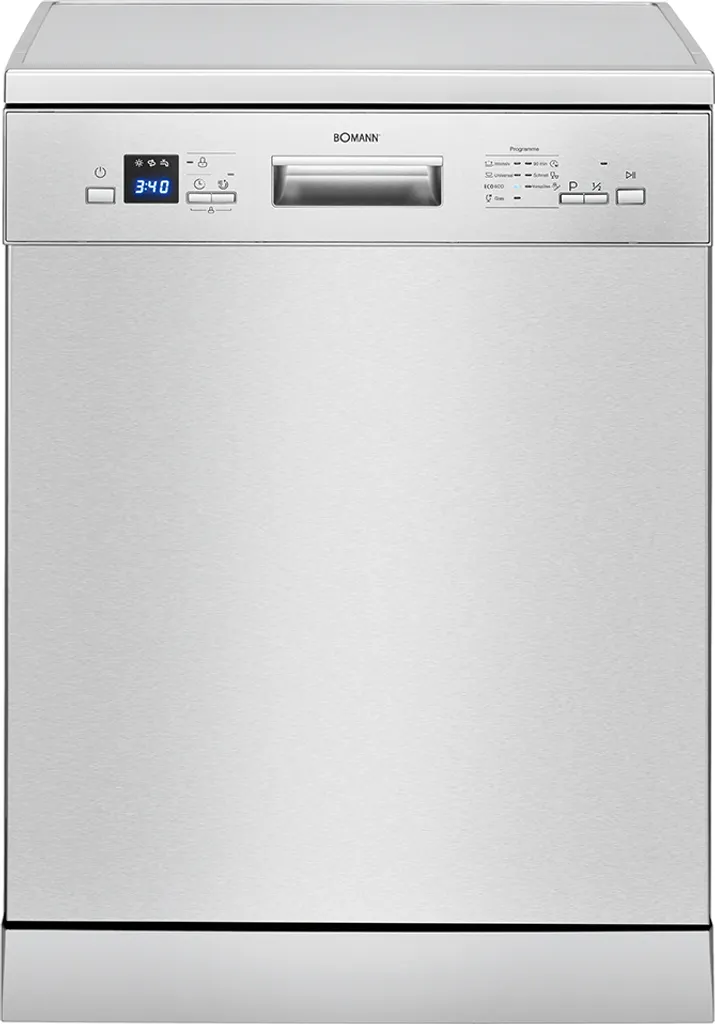 Bomann GSP 7412 IX Spülmaschine, Stand / Unterbau, 60 Cm Ausführung, 12 Maßgedecke, 7 Programme, LED- Display / Kontrollanzeigen, Reinigungstemperaturen 45°C - 65°C, Edelstahl 3 Bomann GSP 7412 IX Spülmaschine, Stand / Unterbau, 60 Cm Ausführung, 12 Maßgedecke, 7 Programme, LED- Display / Kontrollanzeigen, Reinigungstemperaturen 45°C - 65°C, Edelstahl