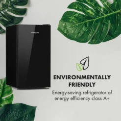 Klarstein Luminance Frost Kühlschrank (91 Liter Volumen, , Front Aus Glas, Gemüse-Fach, 2 Glasböden, 3 Türfächer, 7-stufige Temperatureinstellung) Schwarz -Angebote Herd Liebe Store 5f12cc17415b4e937a12141f872d9a9a