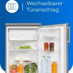 Exquisit Kühlschrank KS16-4-HE-040E Inoxlook | 109 L Nutzinhalt | Edelstahloptik -Angebote Herd Liebe Store 5fc84e1a29762c84d5d4f6b167dc8f5f