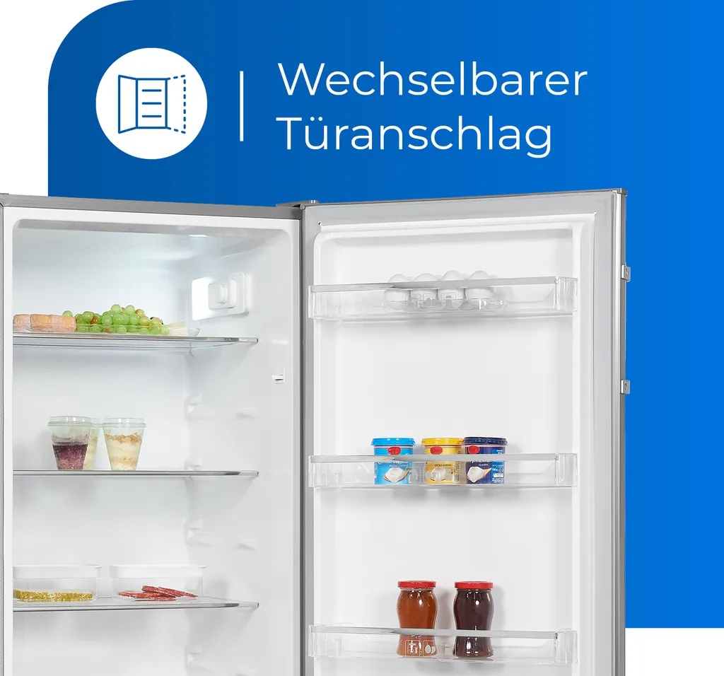 Exquisit Vollraumkühlschrank KS320-V-H-040E Inoxlook | 242 L Nutzinhalt | Edelstahloptik 5 Exquisit Vollraumkühlschrank KS320-V-H-040E Inoxlook | 242 L Nutzinhalt | Edelstahloptik - Image 3