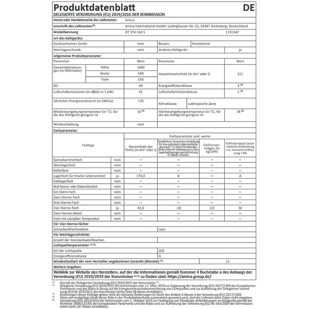 Amica - DT 374 160 S - Kühl-Gefrierkombination - Schwarze Edelstahloptik 6 Amica - DT 374 160 S - Kühl-Gefrierkombination - Schwarze Edelstahloptik - Image 4