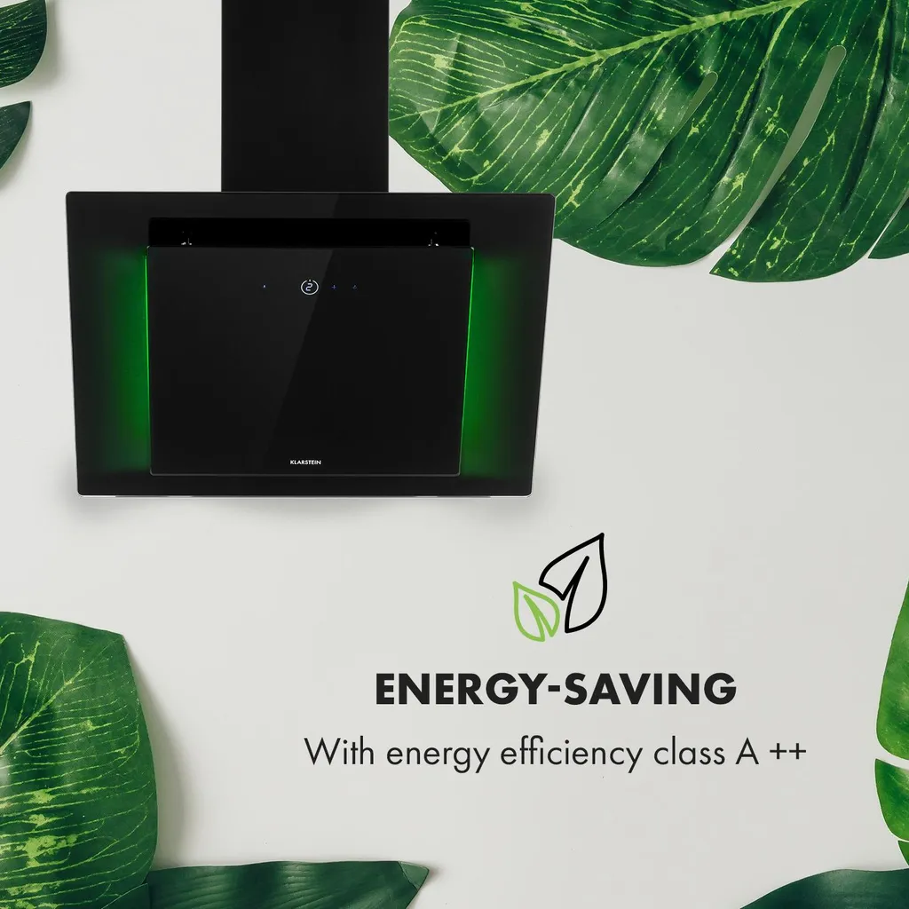 Klarstein Eleonora 60 Kopffreie Schräghaube ,60 Cm ,EEK A++ ,Abluftleistung: 426 M³/h ,Touch Control ,RGB-Ambiente-Farbe ,60 DB ,Umluft Und Abluft ,LED Beleuchtung ,Fettfilter ,Dunstabzugshaube ,Wandabzugshaube ,schwarz 6 Klarstein Eleonora 60 Kopffreie Schräghaube ,60 Cm ,EEK A++ ,Abluftleistung: 426 M³/h ,Touch Control ,RGB-Ambiente-Farbe ,60 DB ,Umluft Und Abluft ,LED Beleuchtung ,Fettfilter ,Dunstabzugshaube ,Wandabzugshaube ,schwarz - Image 4