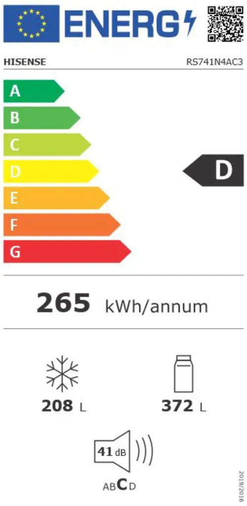 HISENSE RS741N4AC3 Kühl-/Gefrierkombination Side By Side NO FROST 17 HISENSE RS741N4AC3 Kühl-/Gefrierkombination Side By Side NO FROST - Image 15