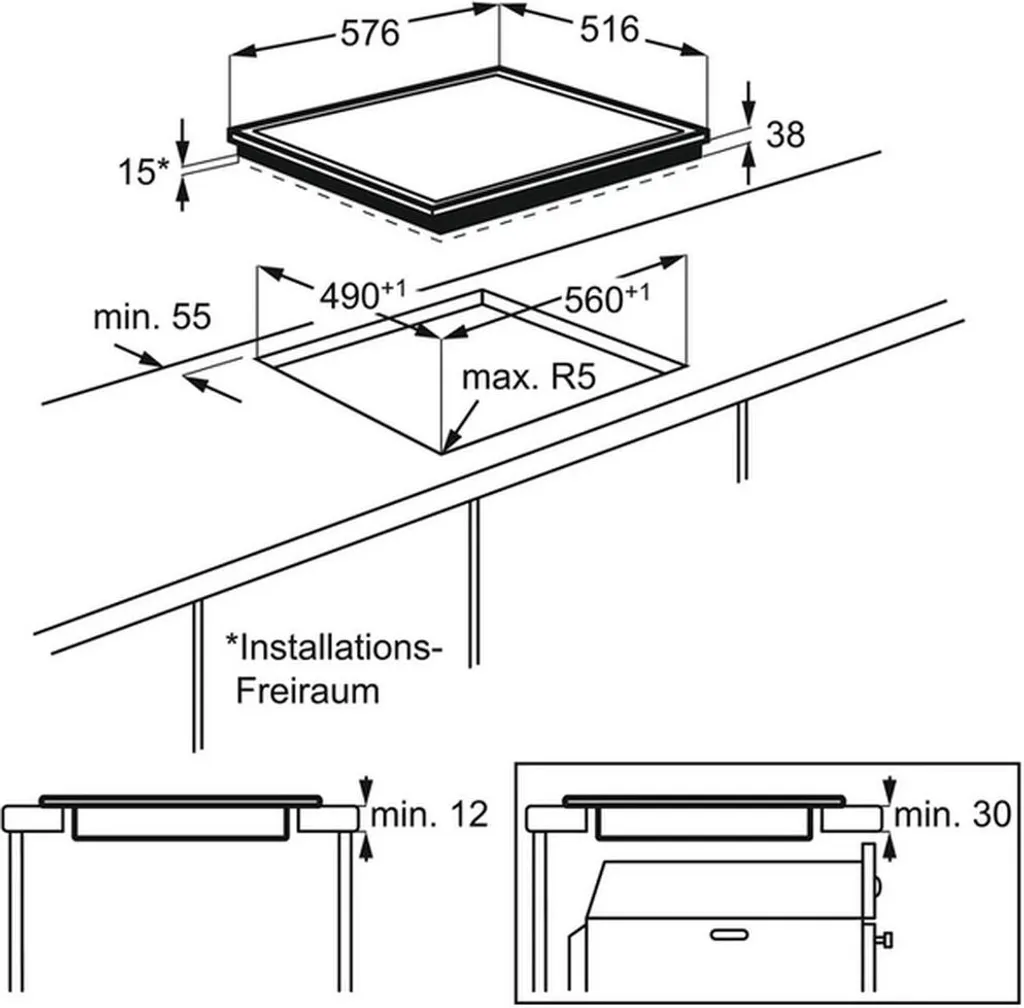 AEG - Kombi3025P (EPS33102ZM + HE604062XB) - Einbau-Herdset + Wok 28 Cm 7 AEG - Kombi3025P (EPS33102ZM + HE604062XB) - Einbau-Herdset + Wok 28 Cm – Bild 5